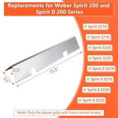 QuliMetal SUS304 15.3″ Flavorizer Bars for Weber GS4 Spirit II 200, Spirit II…