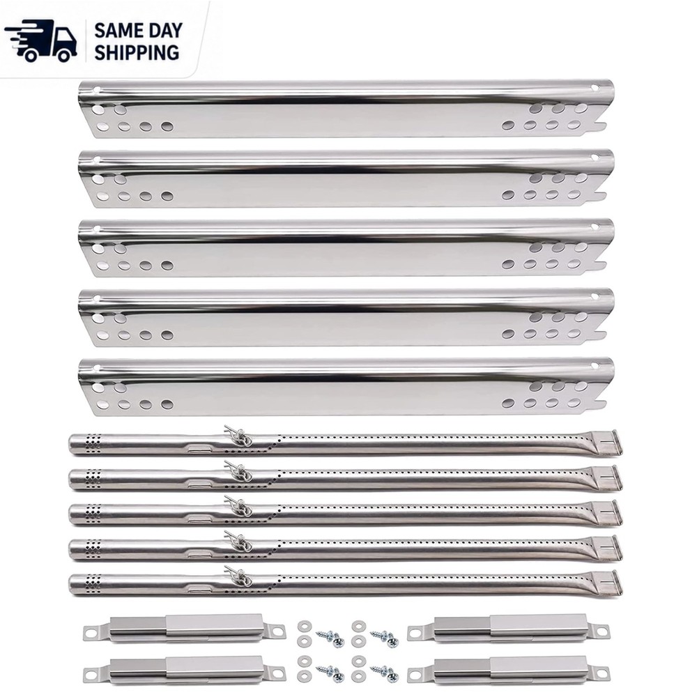 Upgrade Your Char-Broil Grill with 5-Pack Stainless Steel Burners & Heat Plates