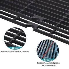 18″ Cast Iron Grill Grates Replacement for Charbroil Performance 463376519, G470