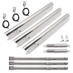 Grill Replacement Parts for 3 Burner Gas Grills – Stainless Pipe Burner, Heat Pl