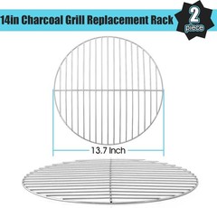 Replacement Cooking Grate for Small 13.7 Inch Charcoal Grill, Round Chromed I…