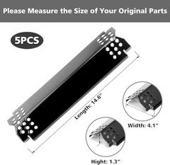 Grill Heat Plates Replacement Parts for 5 Pack Porcelain Steel Heat Plates