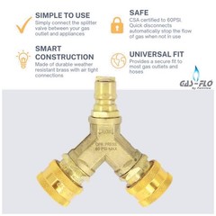 Gas Quick Disconnect Y Splitter – Certified