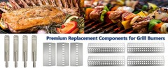 4-Pack 16516 Stainless Steel Burners 16 1/8″, 4-Pack 16631 Flame Tamers