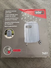 WEBER STANDARD CHARCOAL GRILL COVER 7450. Size is 18.5”. NEW IN PACKAGE