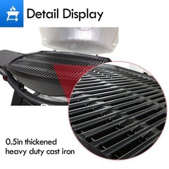 7644 7582 Grill Grates 1pcs q100 q1000 series grates 17 x 12.7”, Black