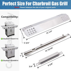 Grill Replacement Parts for Charbroil 463241113 463449914 4 Burner Gas Grill, St