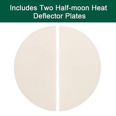 Half-Moon Ceramic Heat Deflector Plates for Kamado Joe Big Joe I II IIIBig Gr…
