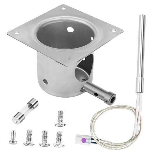 Fire Burn Pot and Hot Rod Ignitor Kit, Heavy Duty Fire Pot and Hot Rod/Grill 1