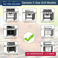 7 Flavorizer Bars&4 Heat Deflectors for Weber Genesis II 410/440 Porcelain Steel
