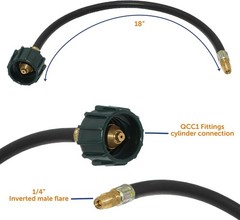 2-Stage Auto Changeover LP Propane Gas Regulator for RVs with Pigtails