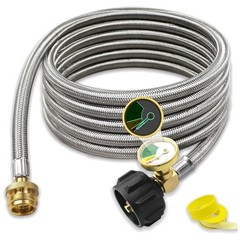 Stainless Braided Propane Hose Adapter 1lb 20lb