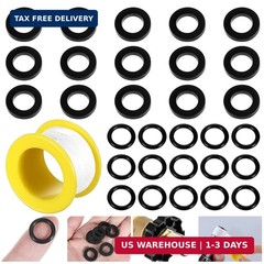 15 Pcs Propane Tank Gasket + 15 Pcs Rubber O Rings for All Soft Nose POL Fitting