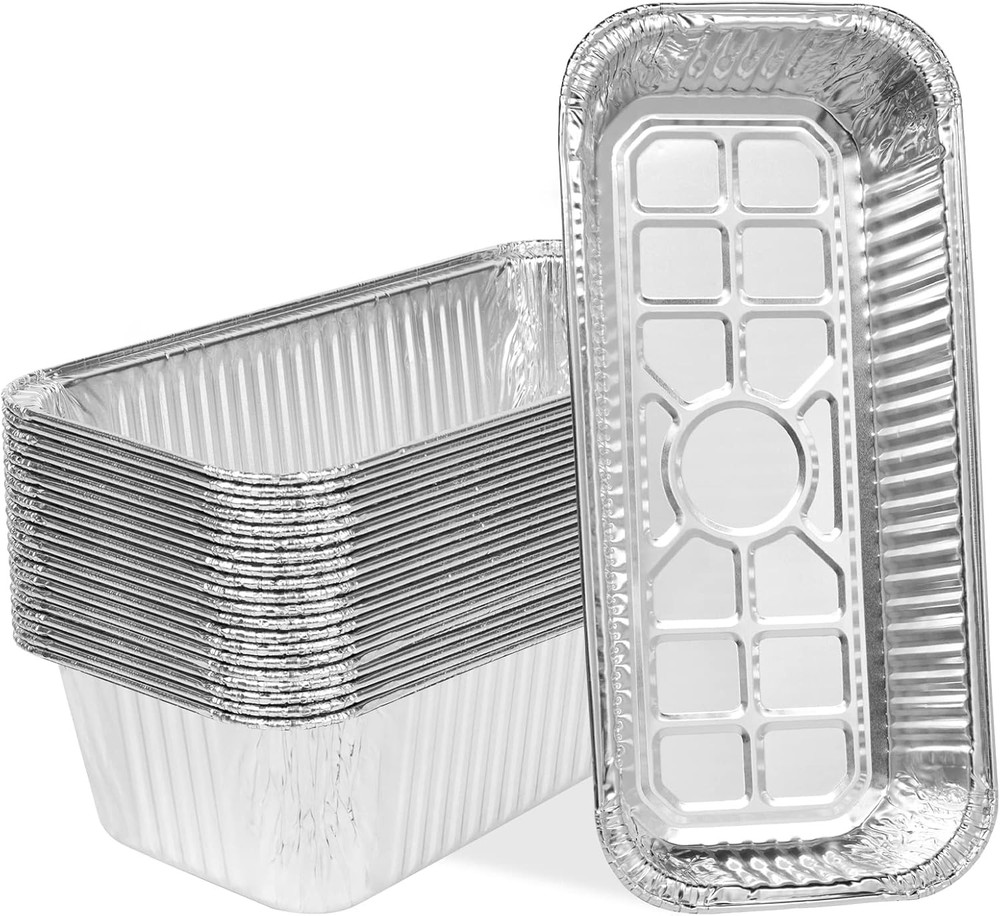 20-Pack Grill Drip Pan Liners Disposable Aluminum Foil Grease Tray