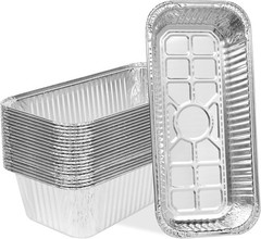 20-Pack Grill Drip Pan Liners Disposable Aluminum Foil Grease Tray
