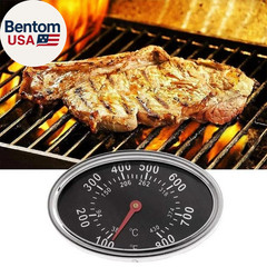 Black Grill Lid Thermometer Heat Indicator Replacement for Grill Master Nexgrill