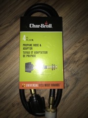 *New* Char-Broil Universal 4ft Propane Hose & Adapter 4633 *Free Shipping*
