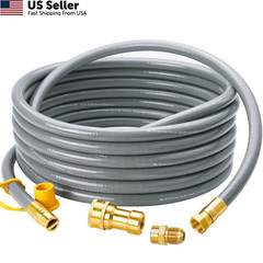 Natural Gas Grill Hose 1/2 ID 25ft Quick Connect 3/4-16UNF Female Flare Line New