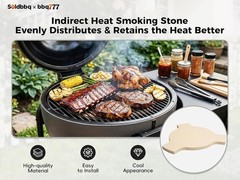 Heat Deflector Stone Replacement Parts for Char-Griller 6211 Smoking’ Stone J…