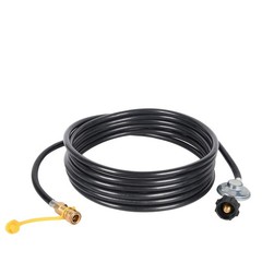 GGC 12 FT Propane Hose with Regulator -3/8 Quick Connect 12FT, Brass