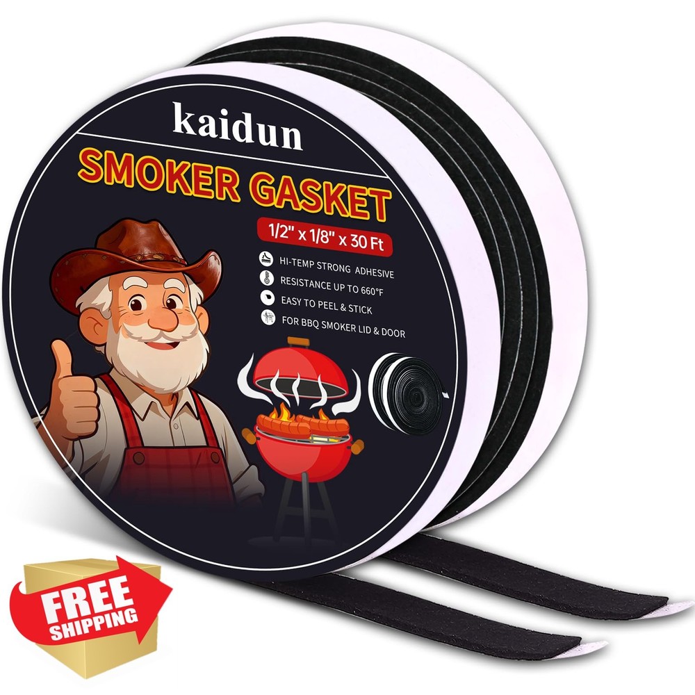kaidun Smoker Gasket 1/2″x1/8″ 15Ft 2 Pack