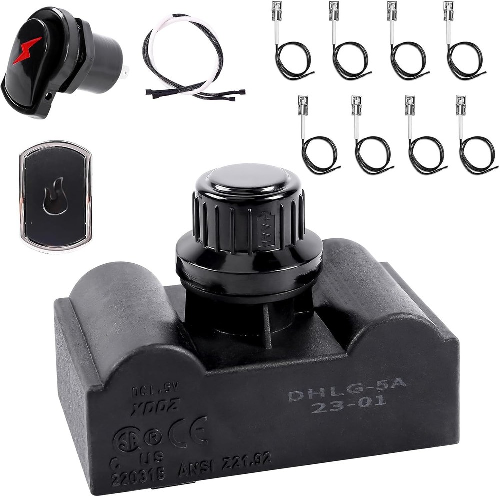 Ignitor Replacement Kit for Charbroil, 5 Outlet Ignition Module with Wires and S