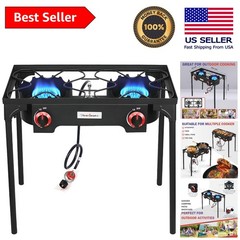 Listed Outdoor Gas Stove with Adjustable 20 PSIG Regulator for Safe Cooking