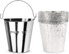 Qulimetal Drip Grease Bucket Can and 15-Pack Disposable Foil Liners Replaces HDW