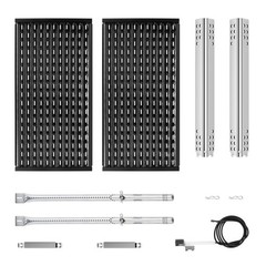 Replacement Grill Parts for 2-Burner Gas Grill, 17″ Emitter Plates, Heat Tents &