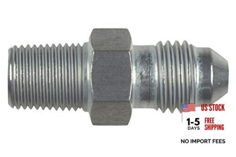 Straight -4AN Flare Male to 1/8″NPT Pipe Adapter Fitting 4 AN Bare Aluminum