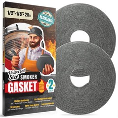 20Ft 1/2×1/8Inch High Temp Smoker Gasket Replacement for Smoker Seal Door Gasket