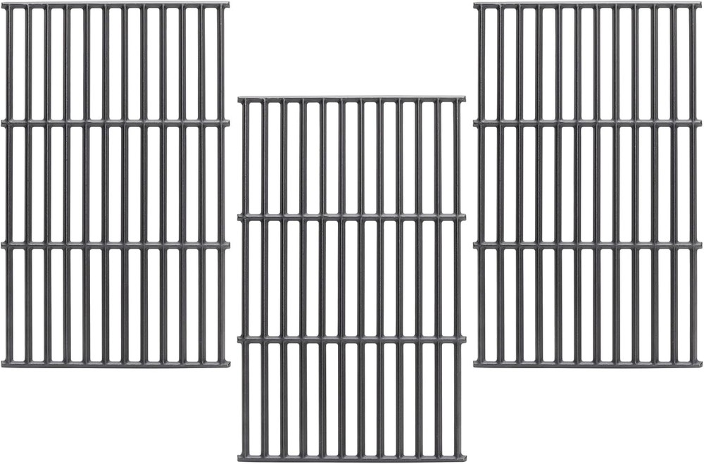 SafBbcue 19.7″ Cast Iron Grill Grates for Char-Griller 1733 2735 3-Pack