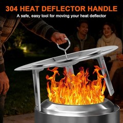Heat Deflector for Solo Stove Bonfire 19.5″, 304 Stainless Steel Diffuser wit…