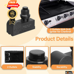 BQMAX DHLG-12 Grill Igniter for Charbroil Performance 3″×1.26″(2-Outlet)