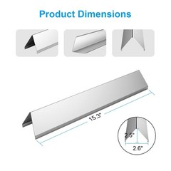 Stainless Steel Flavorizer Bars for Weber Spirit 300 Gas Grills 7636 (5-Pack/…