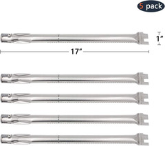 17″ Burner Tubes, 16 7/8″ Heat Plates Replacement for Ducane 5 Burner 30400042,