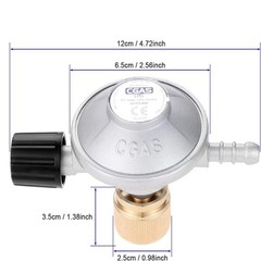 Propane Low Pressure Regulator Ajustable Flow with 8mm Barb Hose Connection