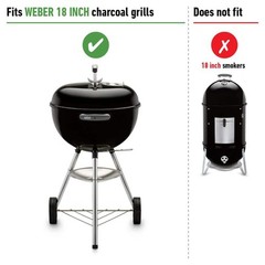 Weber Hinged Cooking Grate for 18.5″ One-Touch Kettle Charcoal Grill 7433