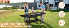 Upgraded Griddle Replacement for 36″ Blackstone Griddle Parts w/Rear Grease