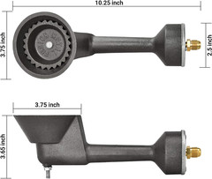 Cabezal De Quemador De Hierro Fundido Alta Presion Con Conector De Laton