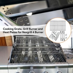 BQMAX Grill Parts for Nexgrill 4 Burner Gas 720-0830H 17″(4-Burner SS)