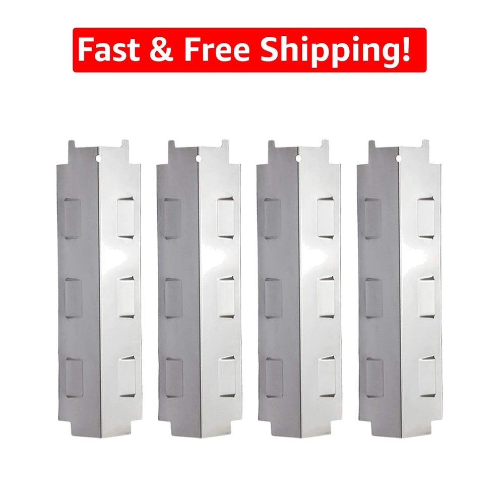 Stainless Steel Heat Plate Shield Set for Charbroil and Kenmore Grills, 4-Piece