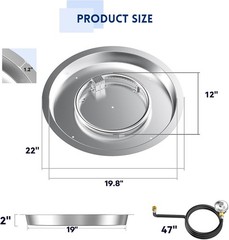 Skyflame 19 Inch Propane Fire Pit Burner Kit