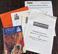 Grilling With Broilmaster Cook Book-Gas Grill P D Series Manual & Parts Info