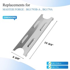 BG179A 15.75 Inch Stainless Steel Heat Plate Master Forge BG1793BA 4 PCS