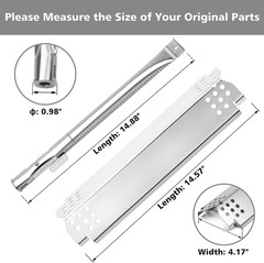 4 Burner Grill Parts for Nexgrill 720-0830H 720-0864 720-0882S Heat Plate