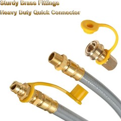 36Feet 3/4-inch ID Natural Gas Hose with Quick Disconnect Fittings, 36FT