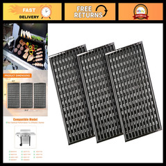 Grill Grates & Enameled Steel Emitter Plates for 3 Burner Infrared BBQ, 17×25.5
