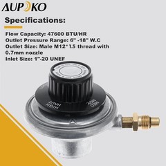 Propane Gas Grill Control Valve Table Top Regulator, Propane Gas Grill Contro…