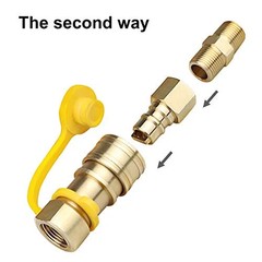 3/8 Inch Natural Gas Quick Connect Fittings LP Gas Propane Hose Quick Disconnect